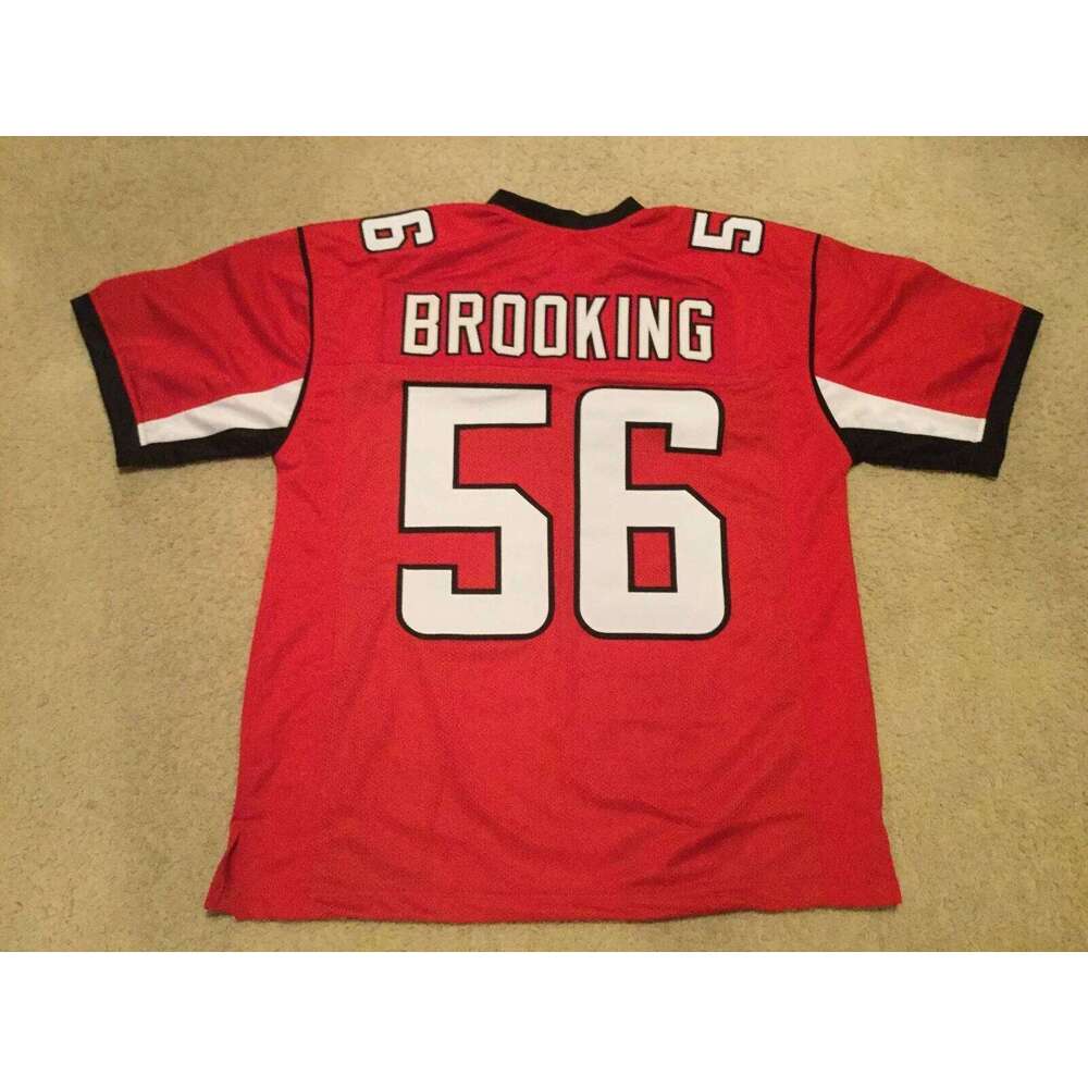 CUSTOM Sewn Stitched Keith Brooking Red Football Jersey Add any name number size XS-5XL 6XL