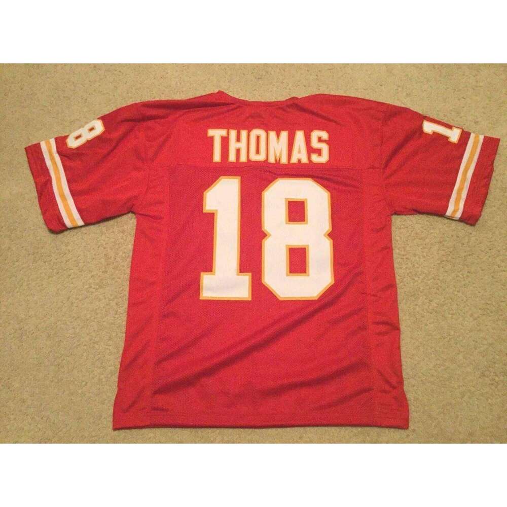 CUSTOM Sewn Stitched Emmitt Thomas Red Football Jersey Add any name number size XS-5XL 6XL