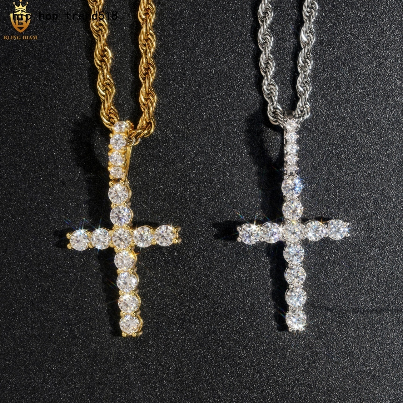 Fashion Hip Hop Custom Iced Out D Color VVS Moissanite Diamond Fine Jewelry Sterling Silver 925 Luxury Pendant