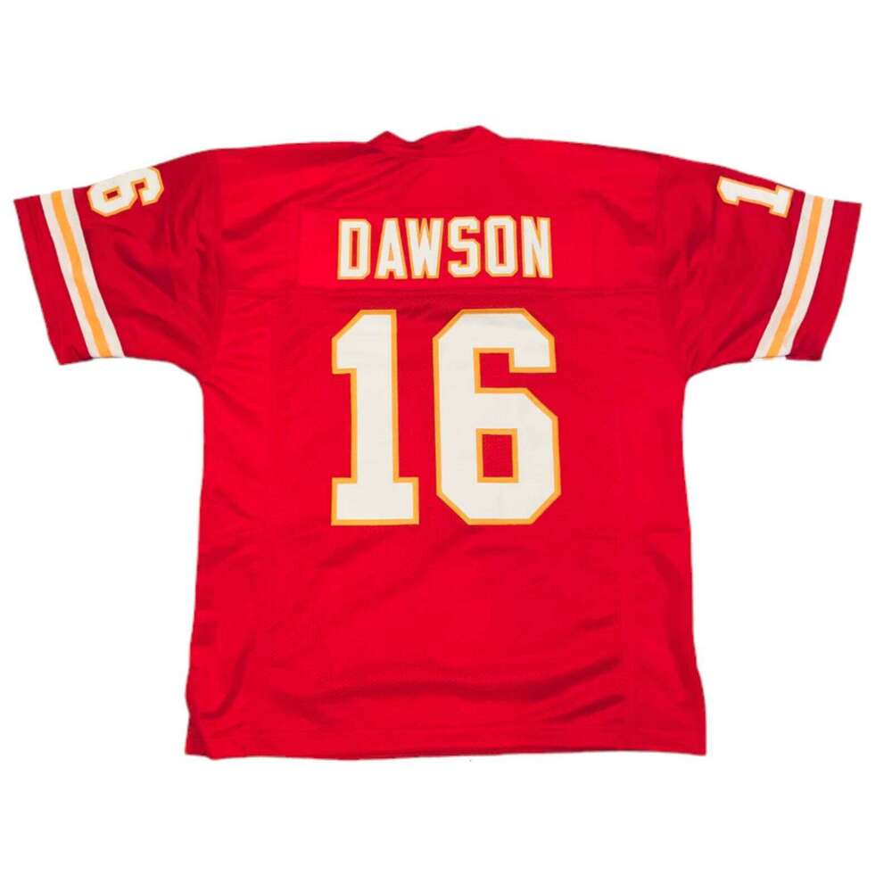 Len Dawson Sewn Stitched Custom Red Football Jersey Add any name number size XS-5XL 6XL