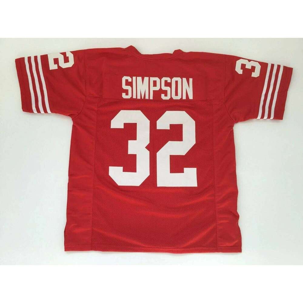CUSTOM Sewn Stitched O.J. Simpson Red Football Jersey Add any name number size XS-5XL 6XL