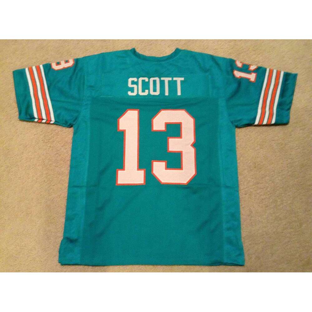 CUSTOM Sewn Stitched Jake Scott Teal Football Jersey Add any name number size XS-5XL 6XL