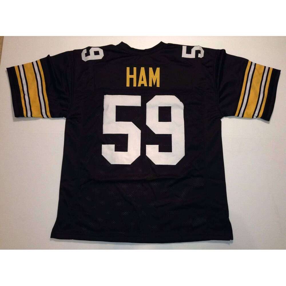 CUSTOM Sewn Stitched Jack Ham Black Football Jersey Add any name number size XS-5XL 6XL