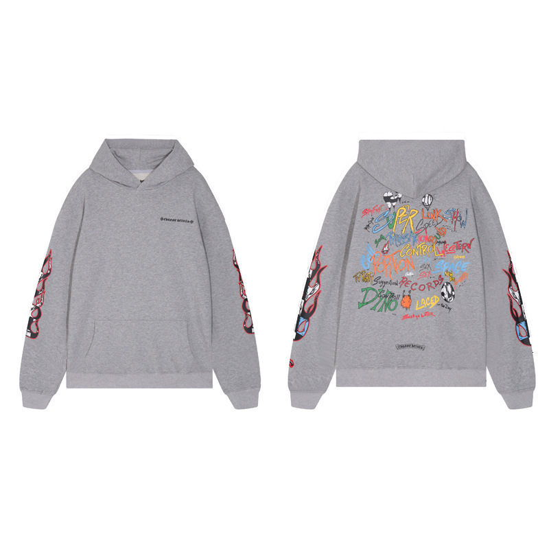 Long Sleeve Tshirts Hoodies Designer Luxury Men Hoodies Sweatshirts For Women Trendy Brand Graffiti Print Loose Pullover Size S-XL