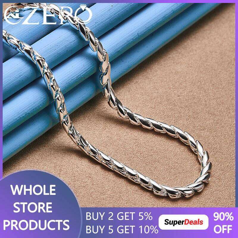 Hot 925 Sterling Silver 20 Inches Classic 4mm Rope Chain Necklace For Man Women Wedding Party Holiday Gift Fashion Jewelry ee1a8