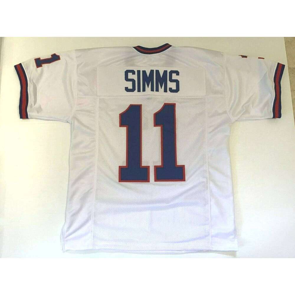 CUSTOM Sewn Stitched Phil Simms White Football Jersey Add any name number size XS-5XL 6XL