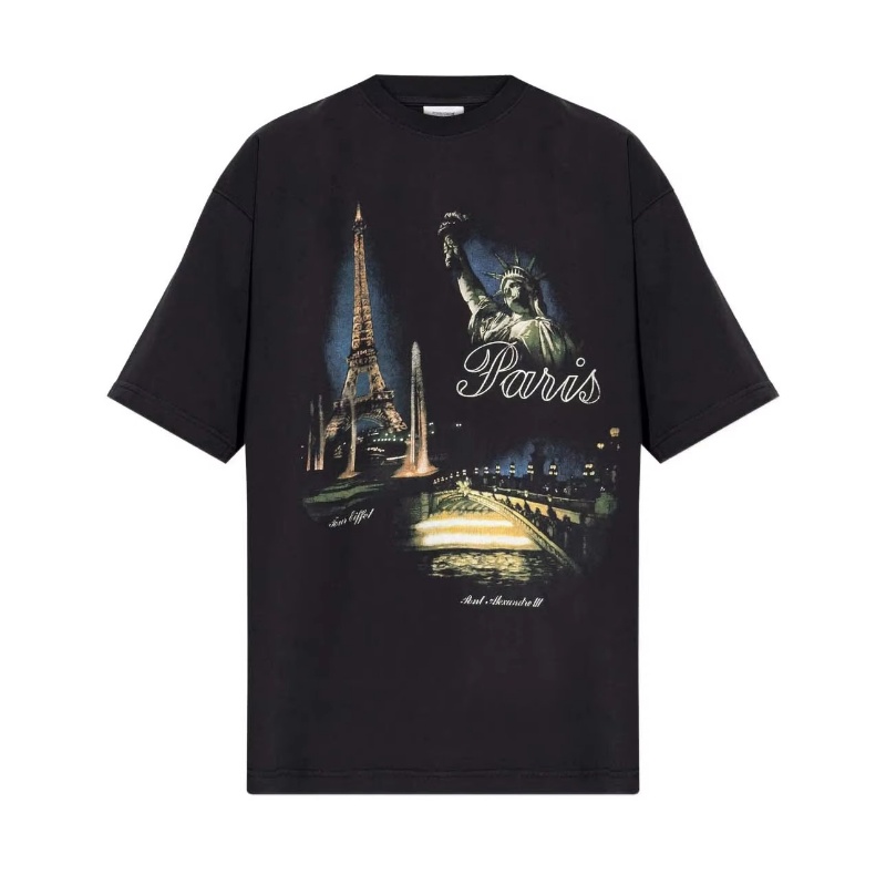 2026ss T-shirt imprimé pour femmes et hommes T-shirt ample hip-hop coton décontracté