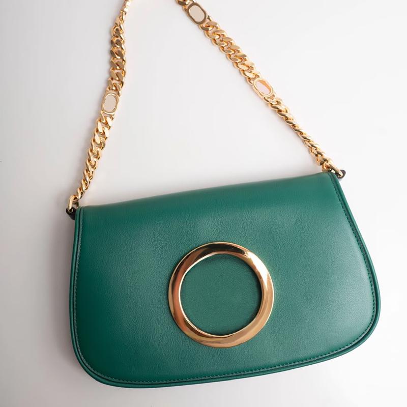 Sac à bandoulière de haute qualité sac à main BLINDIE sacs à chaîne design femme pochette de couleur pure dames rabat véritable sac à main matéri