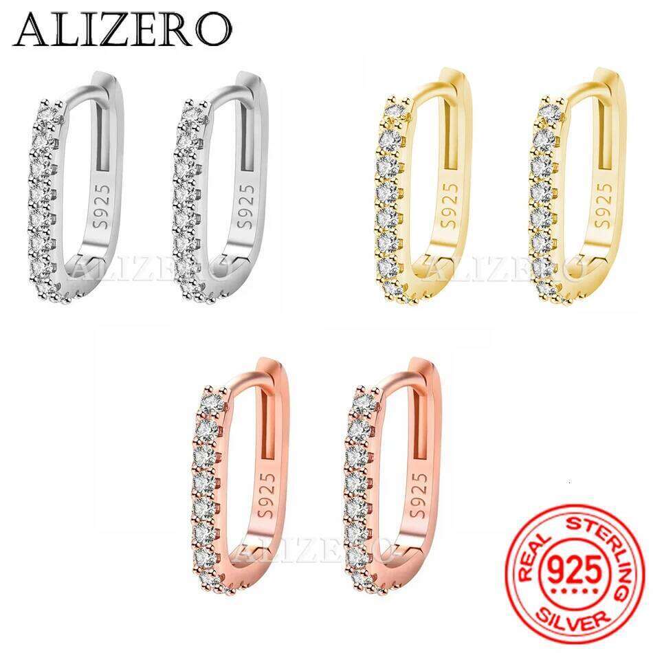 High-quality 925 Sterling Silver Crystal Fashion Circle Hoop Earrings for Woman Wedding Party Gift Street Versatile Jewelry ad4f4