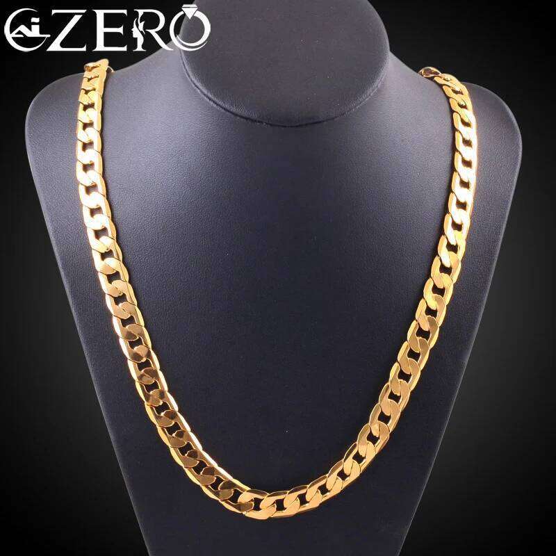 Special offer 18K gold Necklaces 925 Stamp Silver color Classic 8MM sideways chain for Men woman fine Jewelrys Wedding party 465b7