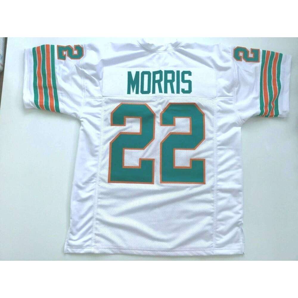 CUSTOM Sewn Stitched Mercury Morris White Football Jersey Add any name number size XS-5XL 6XL