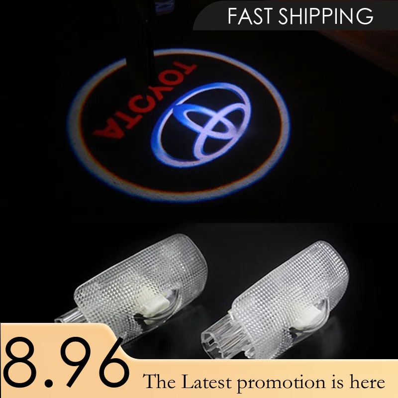 Update 2 Stuks Deur Vervangen Voor Toyota Highlander Camry Corolla Reize Crown Prado Prius Led Deur Logo Projector Welkom licht Laser Lamp