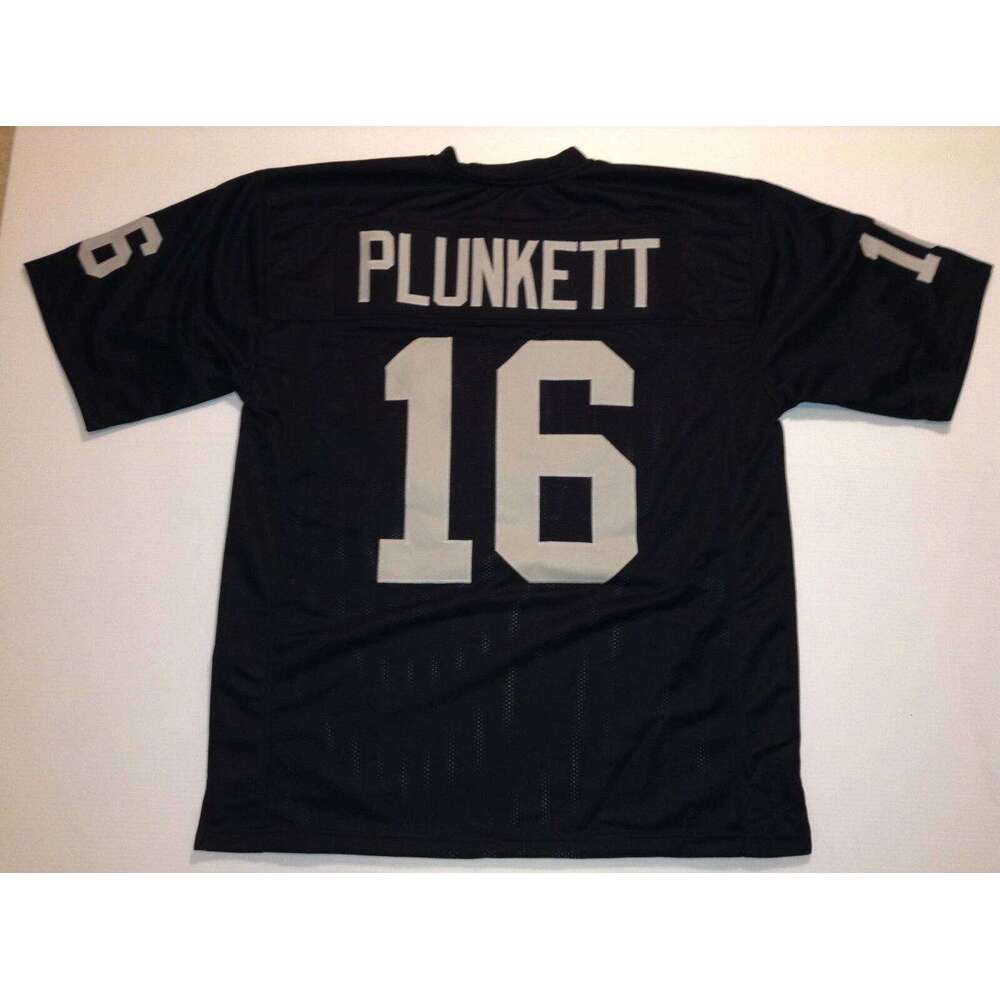 CUSTOM Sewn Stitched Jim Plunkett Black Football Jersey Add any name number size XS-5XL 6XL