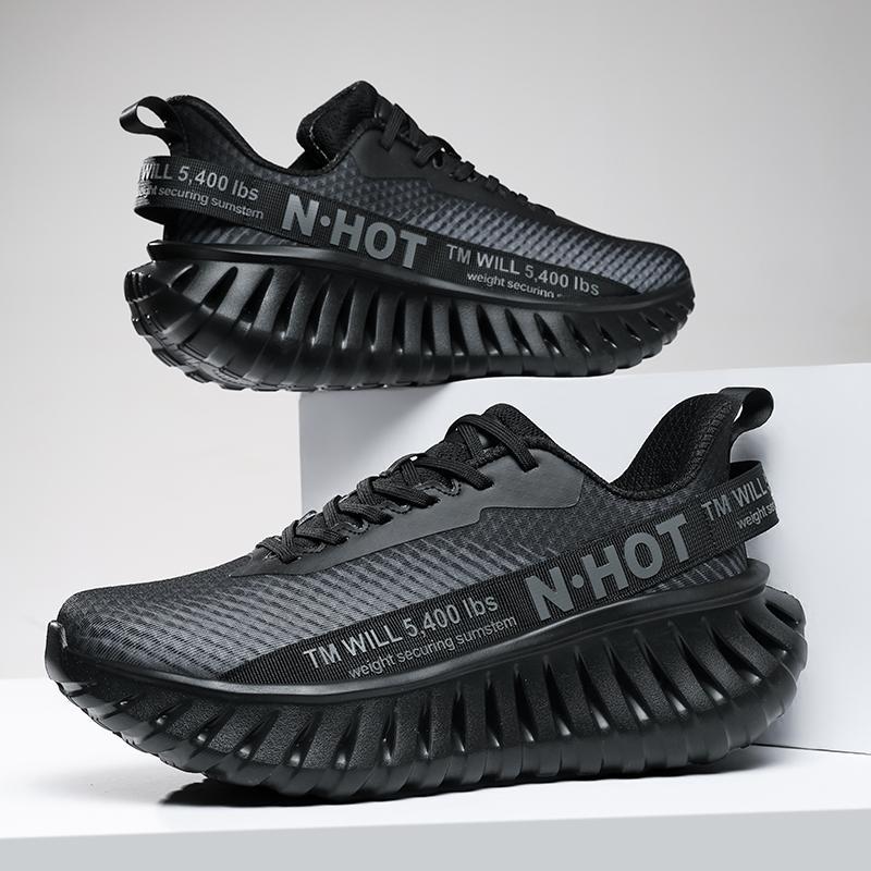 Luxury Brand Designer Shoes NHOT Free Shipping 2026 Men's Knit Running Shoes Breathable Platform Sneakers For Marathon