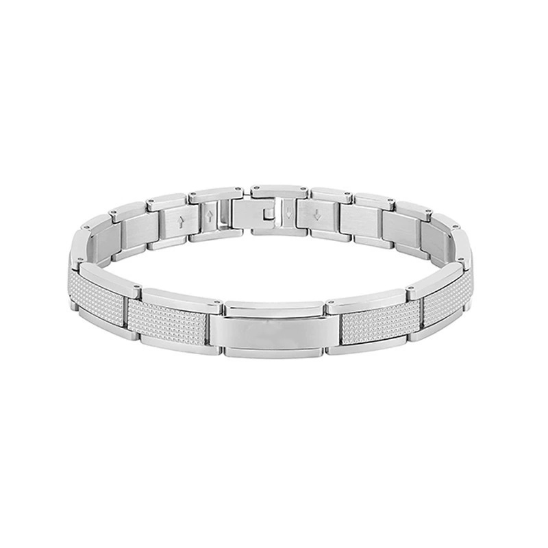Fashion Men Silver Gold Black Blue Stainless Steel Square Animal Crocodil Animal Frost Magnetic Buckle Bracelets Jewelry A Gift