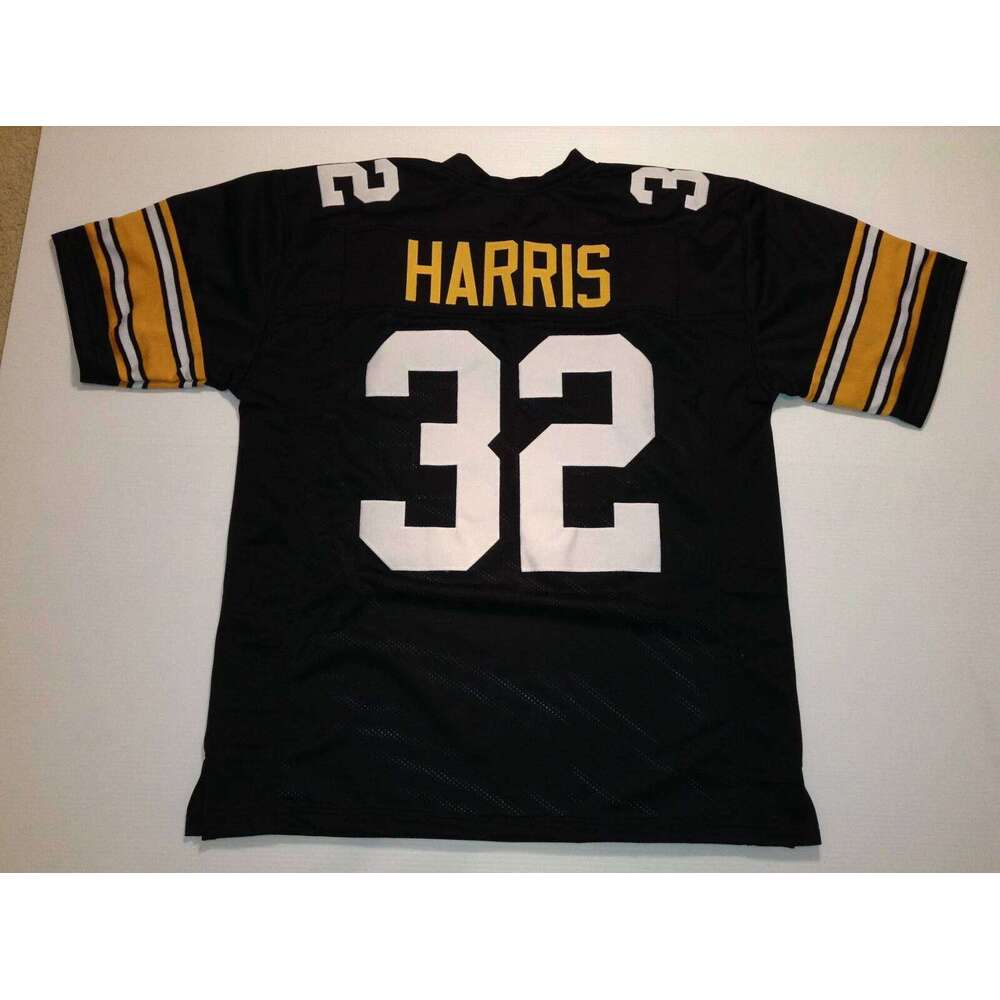 CUSTOM Sewn Stitched Franco Harris Black Football Jersey Add any name number size XS-5XL 6XL