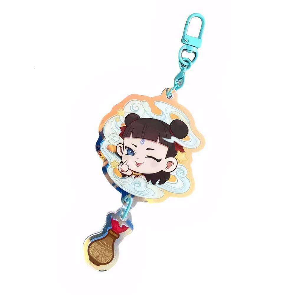Movies Peripheral Key Acrylic Ne Zha Car Schoolbag Pendant Gift For Fans Friends Y260107-image-1091074221