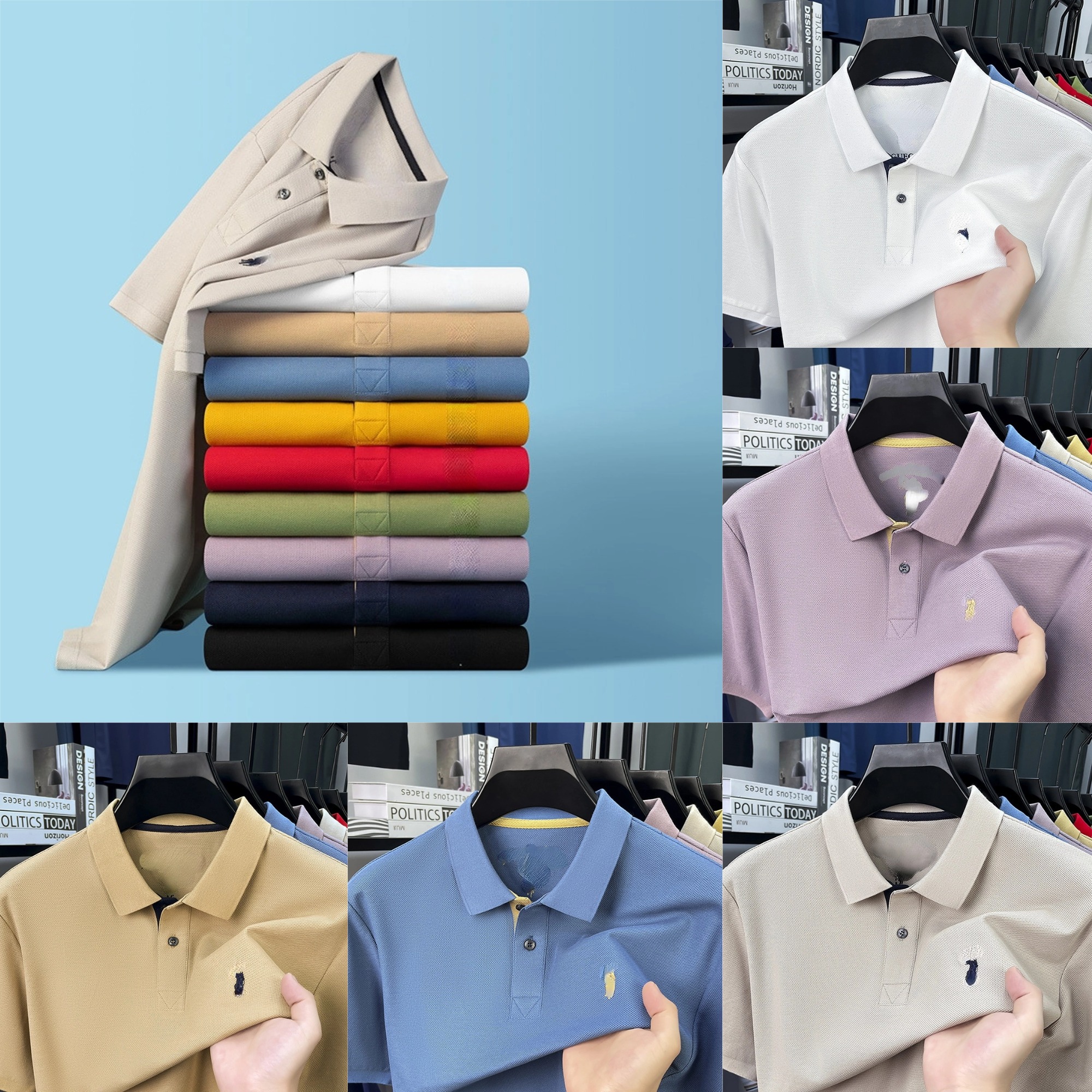 Men's Polos Designer Polos Luxury Cotton High Quality Embroidered Polos Collar Classics Multicolor Short-sleeved Polos Summer And Spring Polos