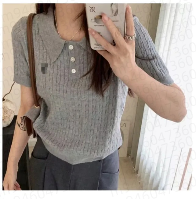 Femmes Designer Tshirt Été Vêtements Pour Femmes Pulls Street Fashion Femmes Tricots T-shirts Dames À Manches Courtes Casual Lâche Été Luxe Coule