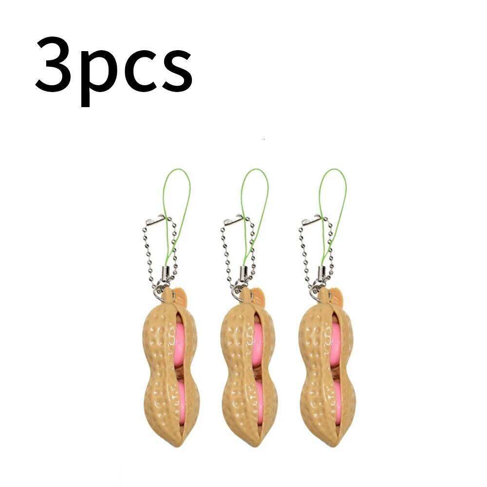 Peanut Fidget Squishy Squeeze Toy for Kids Adults Creative Fun Keychain Gift Portable Decompression Peanuts Stress Relief Toys Y260107-image-1091074111