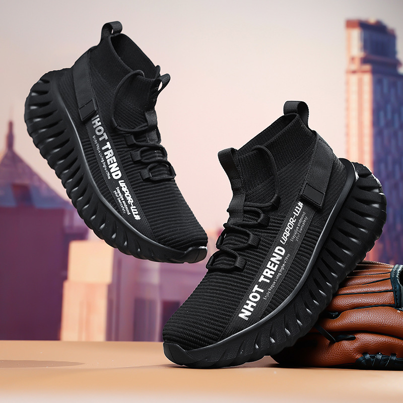 Luxury Brand Designer Shoes NHOT New Design Big Size Men's Summer Knit Running Shoes Platform Fashion Breathable Sports Sneakers Thick Sole Ath