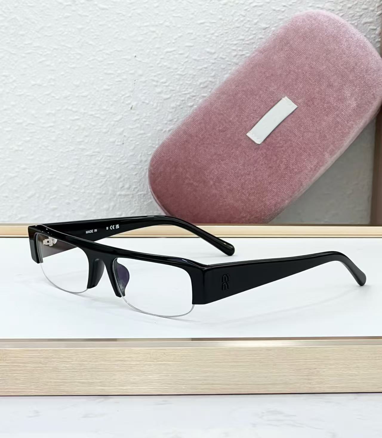 2026 women half man polarize lady cat eye eyeglass sun glasses designer shade small frame sunglasses with box 0a18