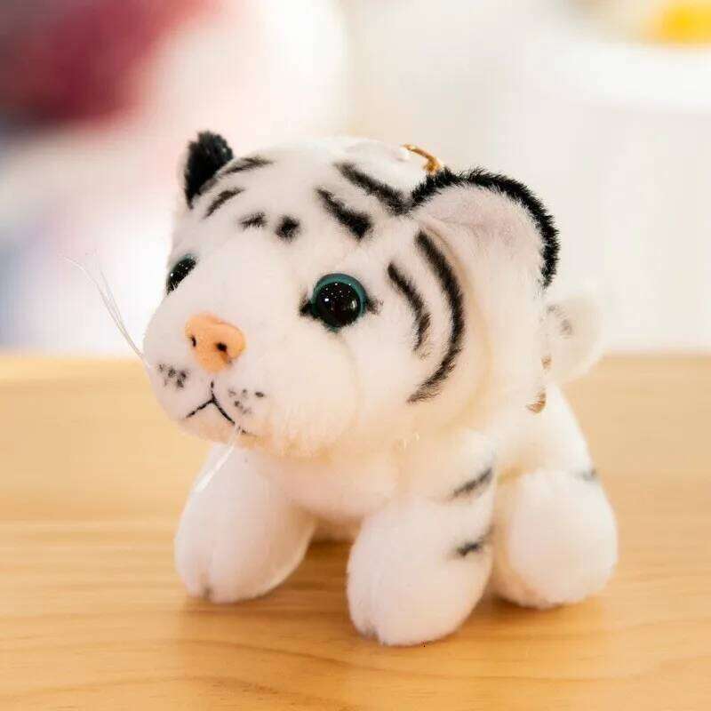 Cartoon Plush Keyring Stuffed Tiger Toys Soft Animal Charm Cute Key-Rings Children's Bag Purse Backpack Wallet Keychains Y260107-image-1091074433