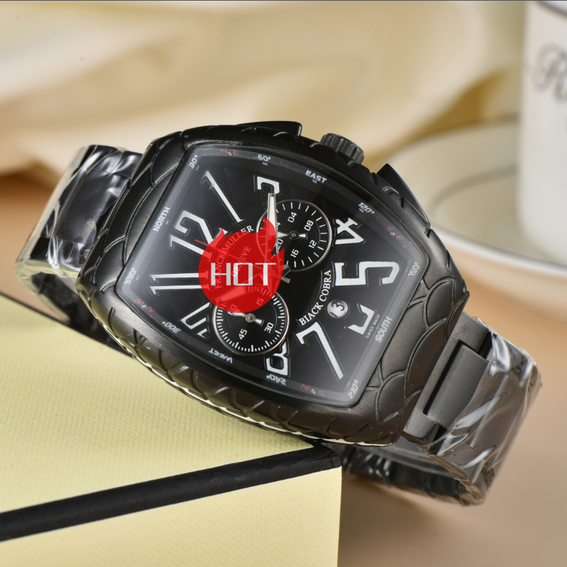 Luxury designer men women FRANCKity watches MULLERity Quartz movement WATCH BIACKity COBRAity Wristwatches stainless steel high-quality wristwatch #