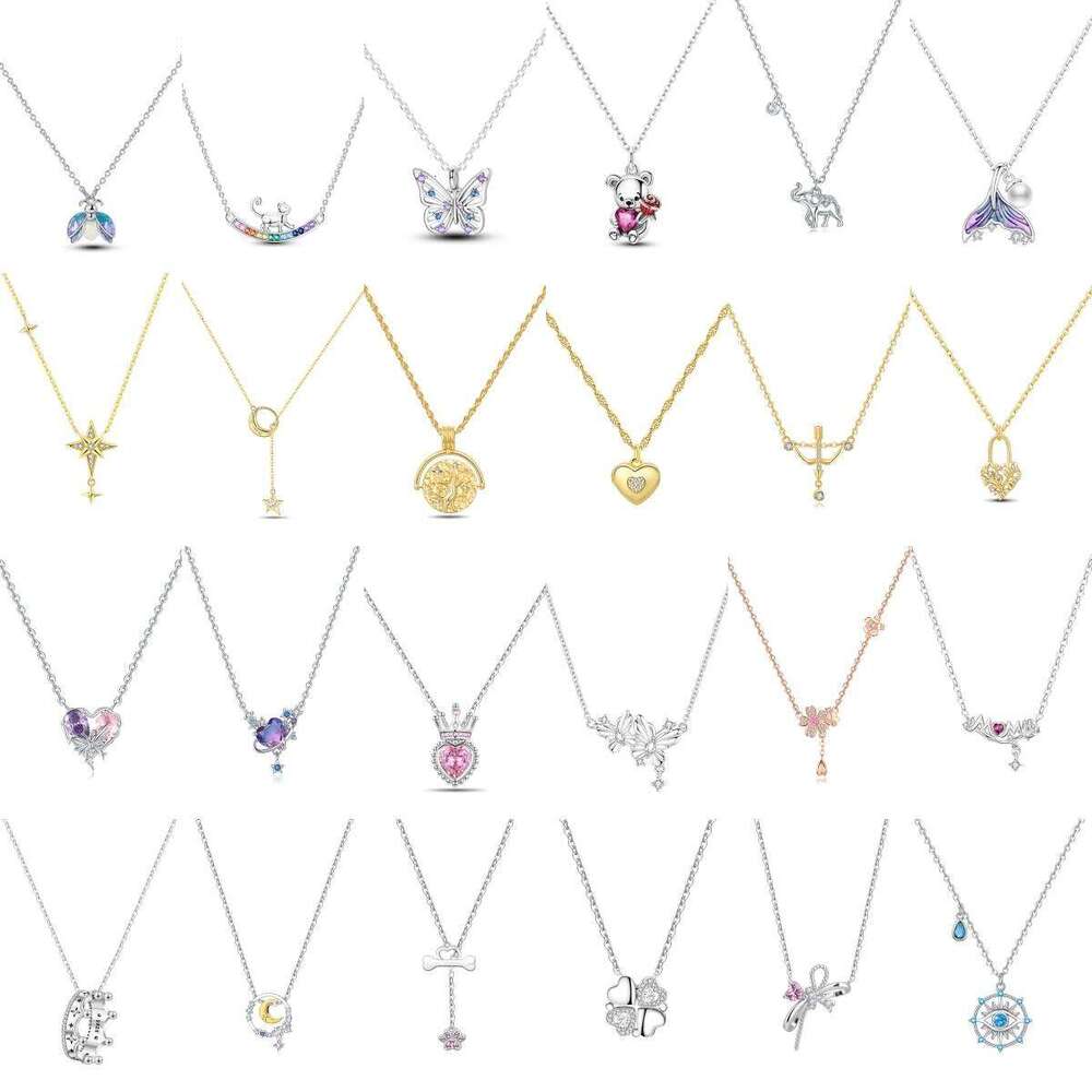 Orstarry Original 925 Silver Pendant Romantic Style Butterfly Heart Shape Necklace Fit Women Jewelry Festival Gifts 7a5cc