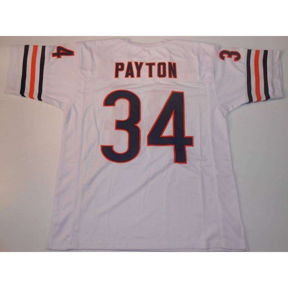CUSTOM Sewn Stitched Walter Payton White Football Jersey Add any name number size XS-5XL 6XL