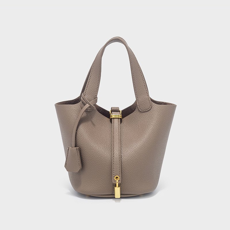 cologne 2026 New Chic Women's Luxury Shoulder Bag Featuring Classic Lock Closure Options Bucket Shopping Baskets Ladies High perfume Grade Smal