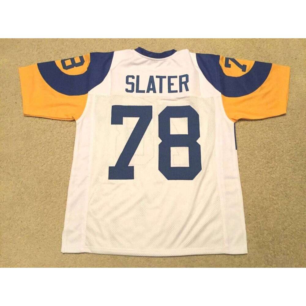 CUSTOM Sewn Stitched Jackie Slater White Football Jersey Add any name number size XS-5XL 6XL