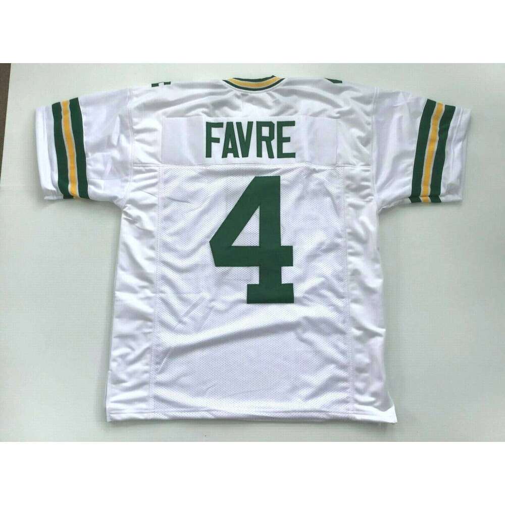 CUSTOM Sewn Stitched Brett Favre White Football Jersey Add any name number size XS-5XL 6XL
