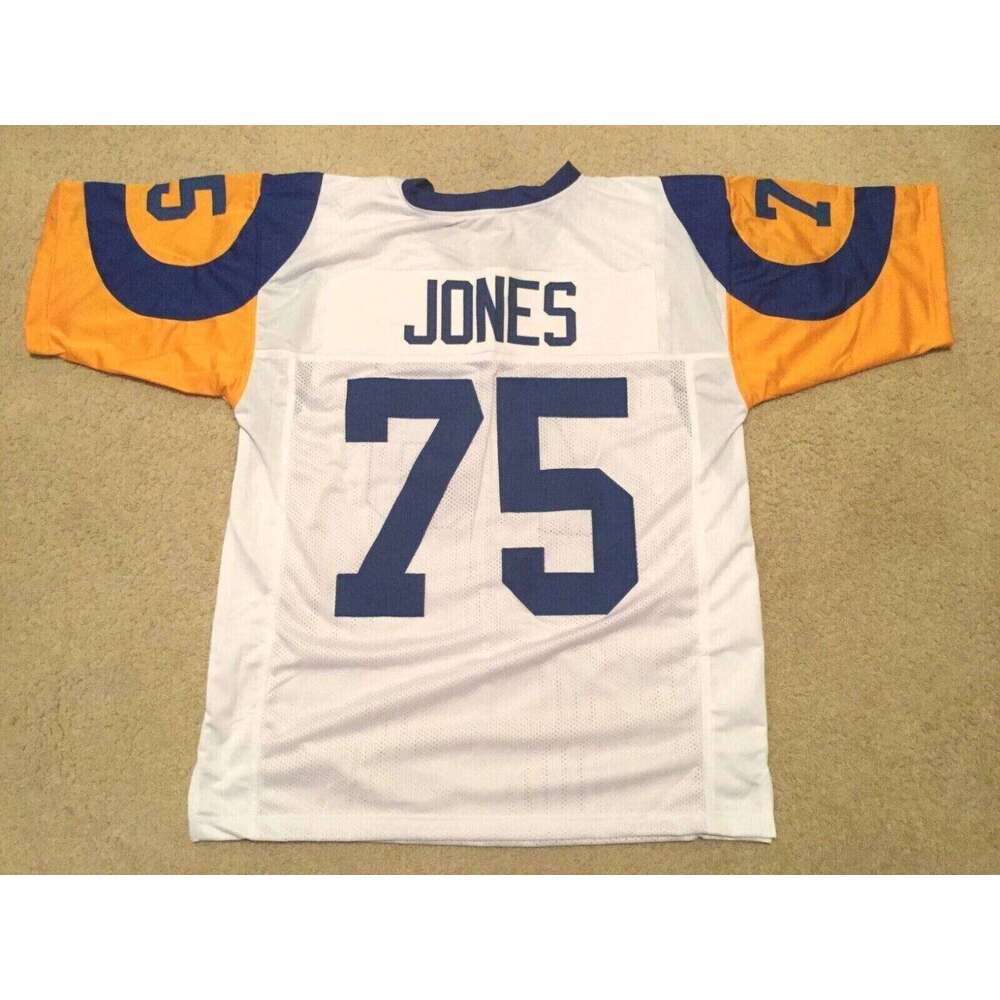 CUSTOM Sewn Stitched Deacon Jones White Football Jersey Add any name number size XS-5XL 6XL