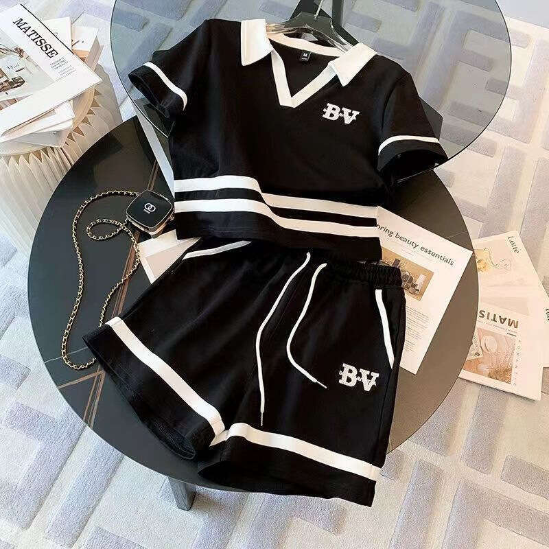 New DesignSummer Sports Suit For Women New Fashionable Korean Style Loose Youthful Casual Shorts Two-Piece Set
