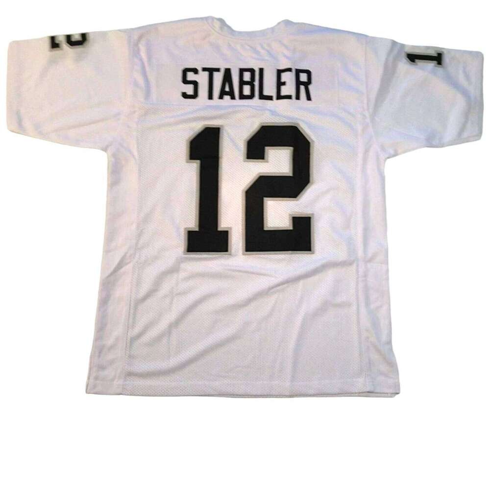 Ken Stabler CUSTOM Sewn Stitched White Football Jersey Add any name number size XS-5XL 6XL