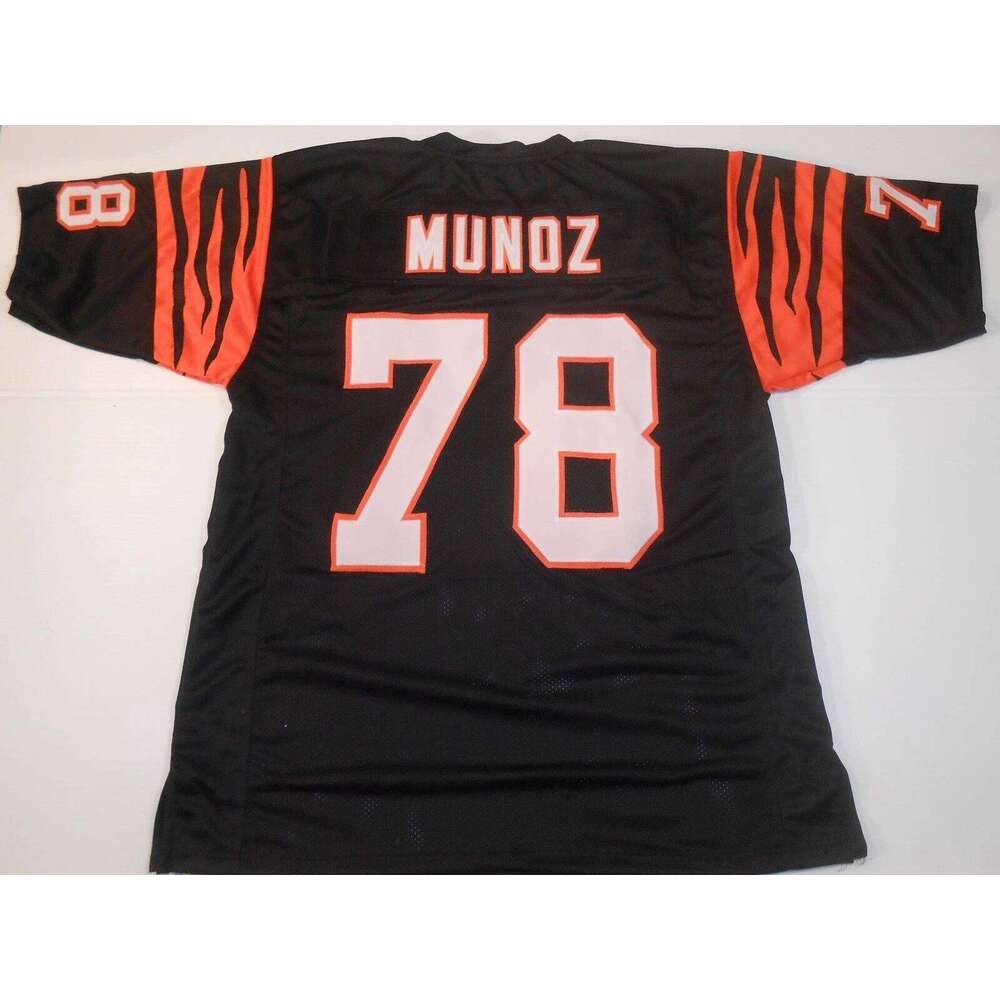 CUSTOM Sewn Stitched Anthony Munoz Black Football Jersey Add any name number size XS-5XL 6XL