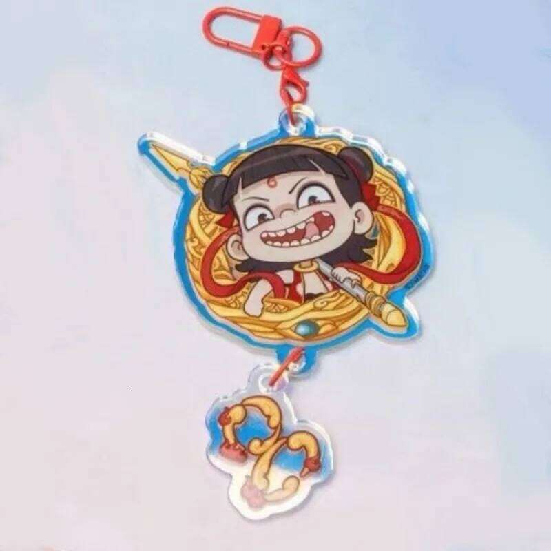 Ne Zha 2 Acrylique Porte-clés Aobing Film Animation Figure Accessoires Nouveau Porte-clés Chaud Sac À Dos Mignon Pendentif Enfants Jouets Cadeaux