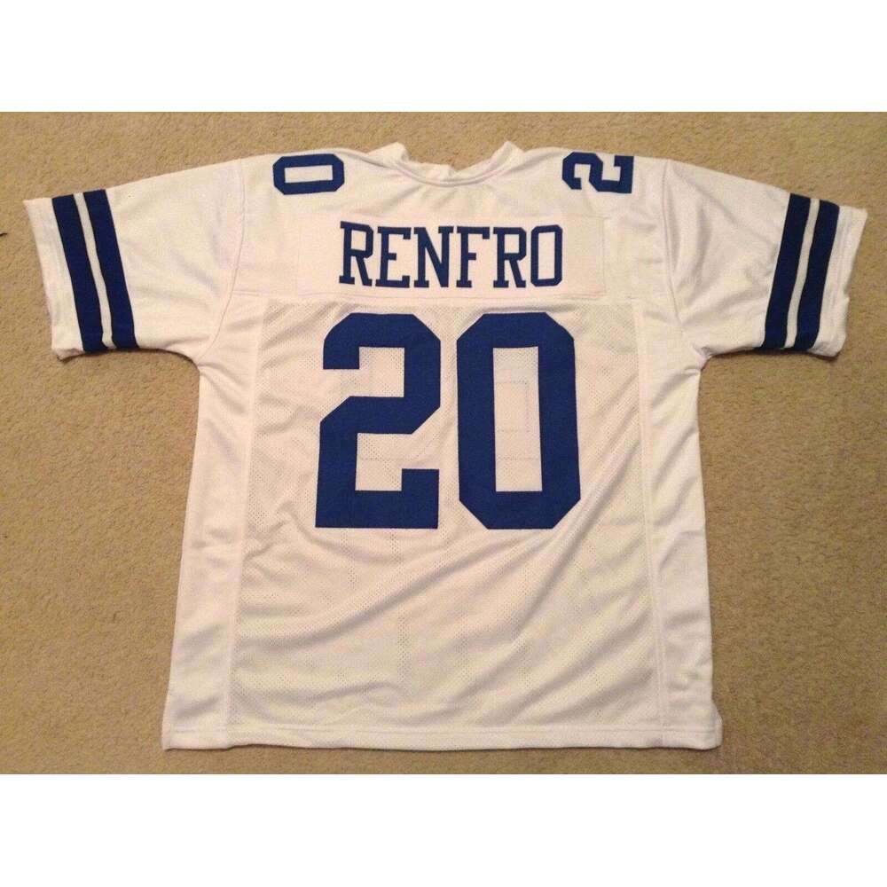 CUSTOM Sewn Stitched Mel Renfro White Football Jersey Add any name number size XS-5XL 6XL