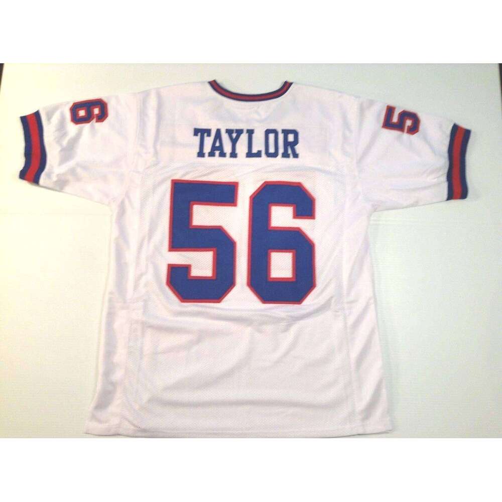 CUSTOM Sewn Stitched Lawrence Taylor White Football Jersey Add any name number size XS-5XL 6XL