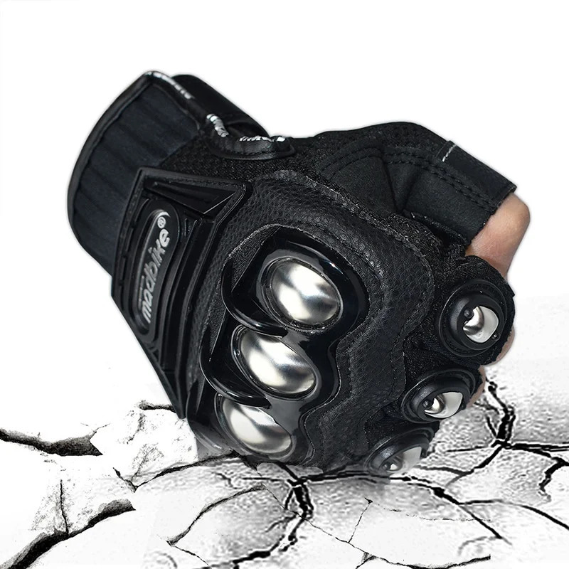 Fingerless Motorcycle Gloves for Men and WomenHalf Finger Motorbike Gloves for BMX ATV MTB Riding Climbing Motocross Summer 260106