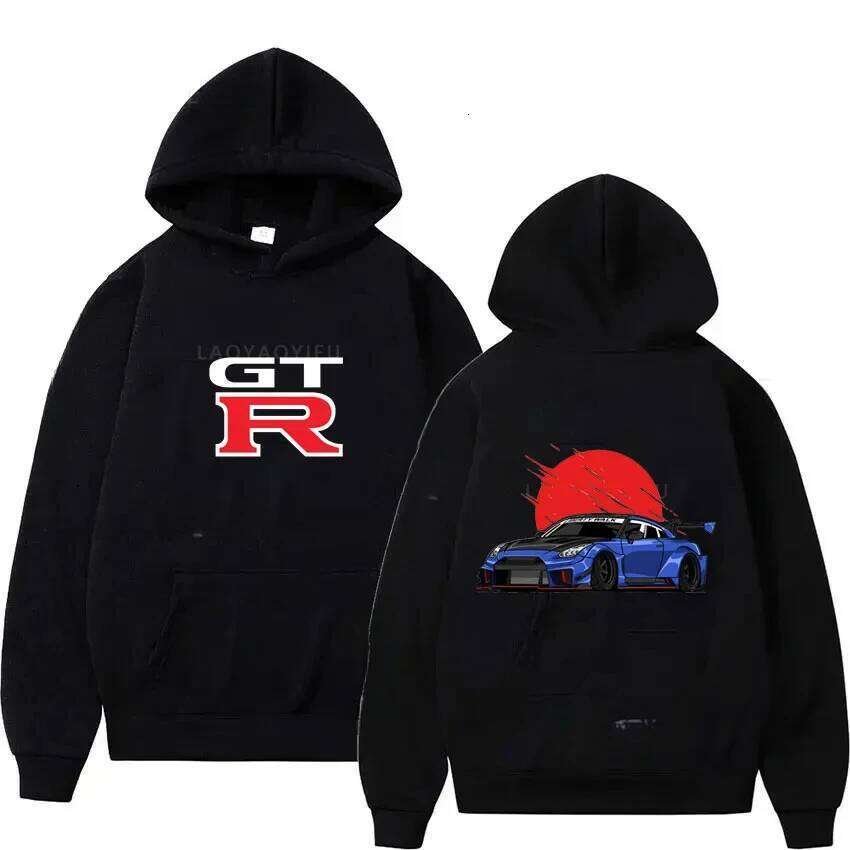 Initial D GTR R35 Streetwear Hoodies Japanese Car Sportcar Novelty Sweatshirt for Men's Long Sleeve Clothes New Arrival Pullover H260107