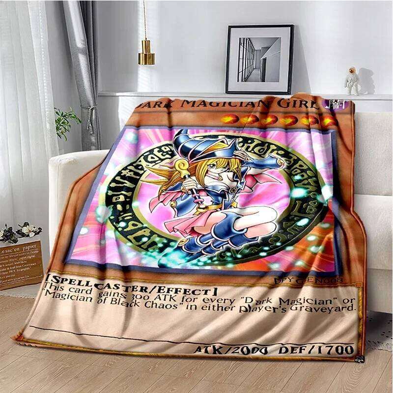 Dark Magician Throws Super Soft mythical fantasy kawaii for Travel Bedding Couch Sofa Bed Blanket Birthday Gift W260107-image-1091101297