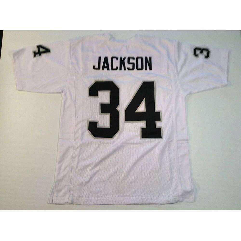 CUSTOM Sewn Stitched Bo Jackson White Football Jersey Add any name number size XS-5XL 6XL