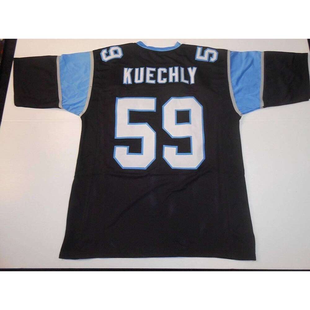CUSTOM Sewn Stitched Luke Kuechly Black Football Jersey Add any name number size XS-5XL 6XL