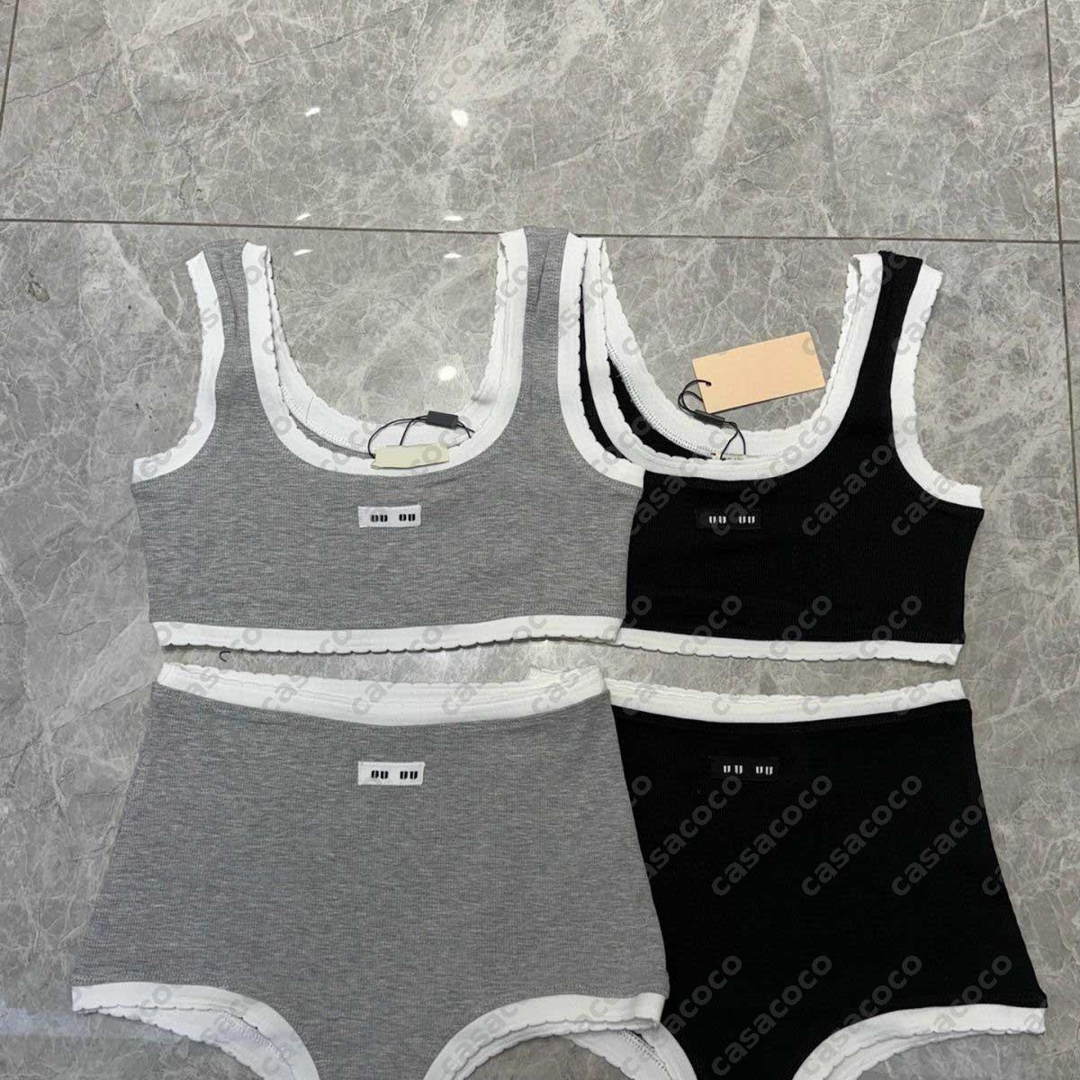 Luxury Womens Basic Two Piece Sets Women Designer Casual Suit Brand Woman Tanks Sexy Underwear Shorts Women Exercise Outdoor Outfit Tops Clothes DZD