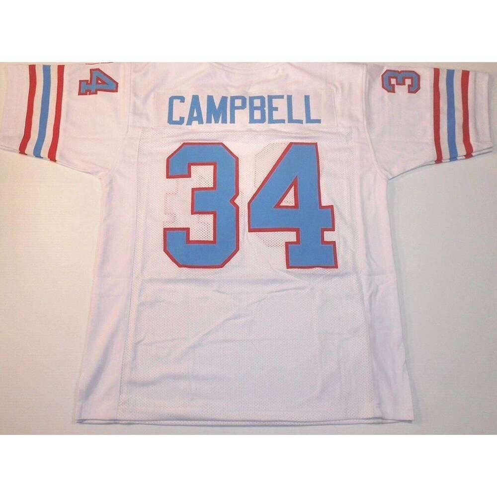 CUSTOM Sewn Stitched Earl Campbell White Football Jersey Add any name number size XS-5XL 6XL