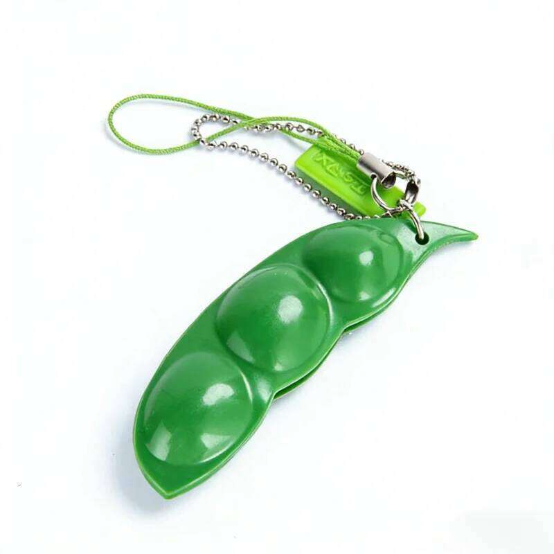 Funny Soybean Pea Pod Fidget Squishy Sensory Stress Relief Keychain Soft Squeeze Bean for Anxiety, Cute Desk Pop-it Toy Gift Y260107-image-1091074577