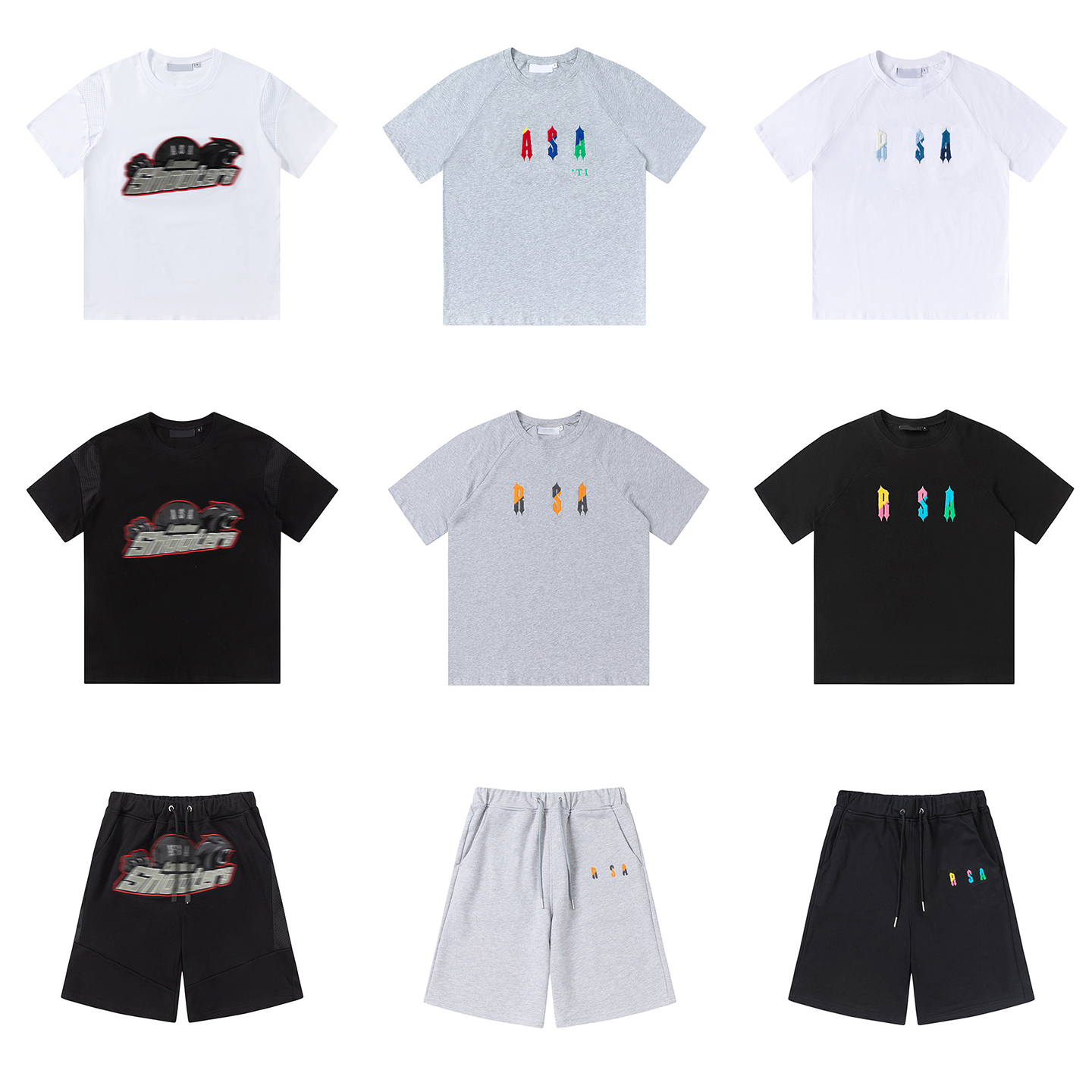 Designer Mens Survêtement Broderie Lettre T-shirt Style Hip-hop Shorts Taille Élastique Hommes Casual Vêtements De Sport En Vrac