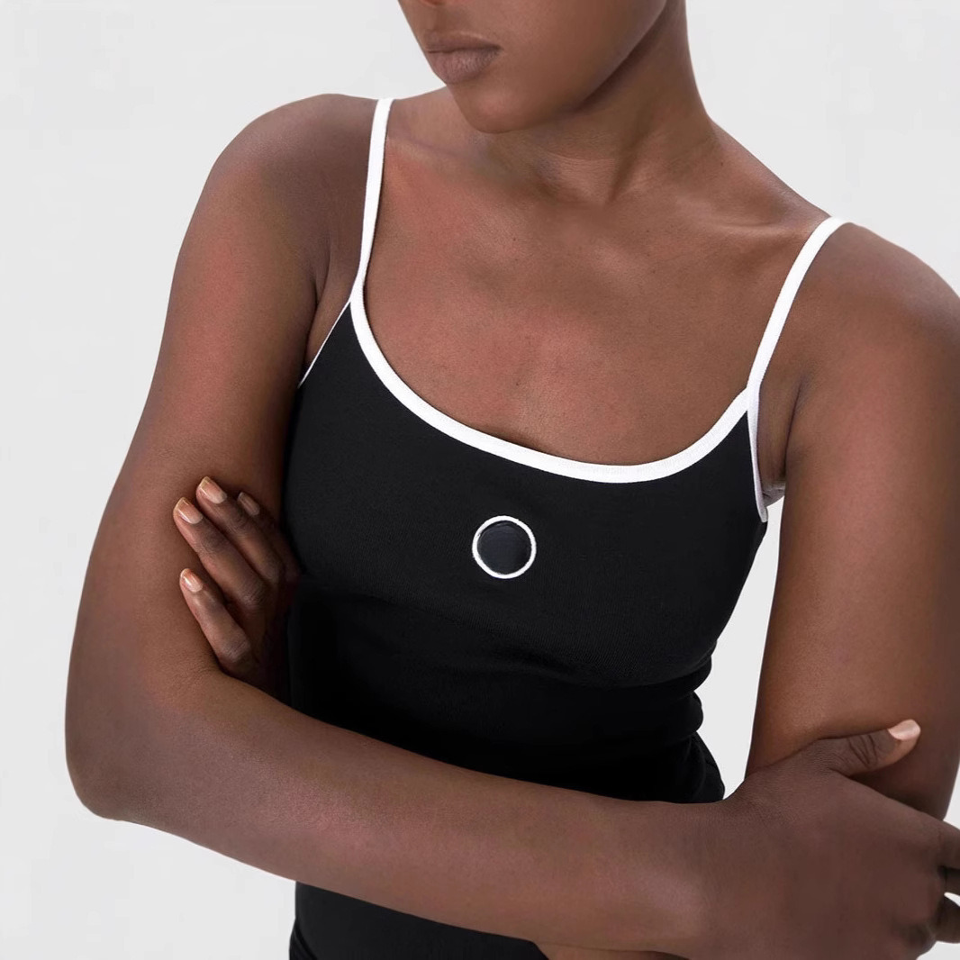 Designer T-shirt sweet and spicy women's vest, suitable for outerwear and underwear, slim fit and beautiful back top
